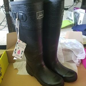 Joules tall rain boots